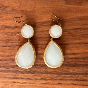 Anthropologie gold and stone drop earrings